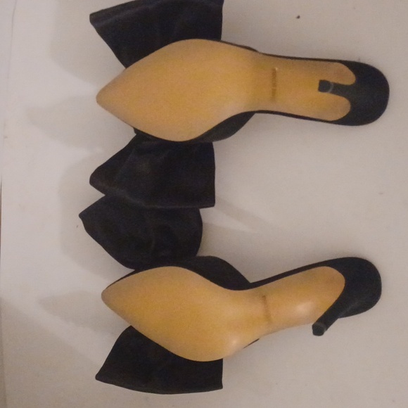 Black Studded Bow Mules - Picture 7 of 7